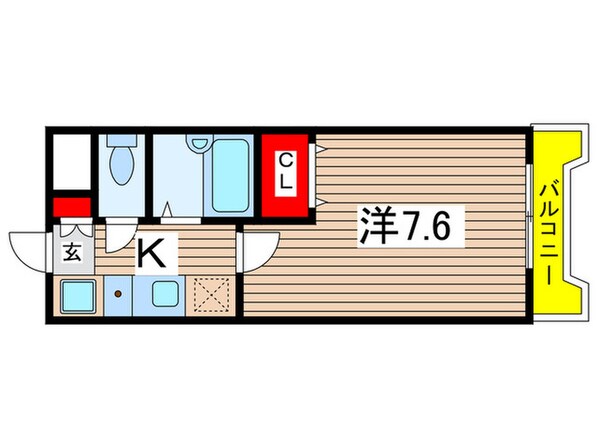 グランベ－ル安田通の物件間取画像